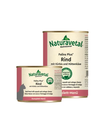 Felins Plus popolna mokra hrana govedina, buča in skuta