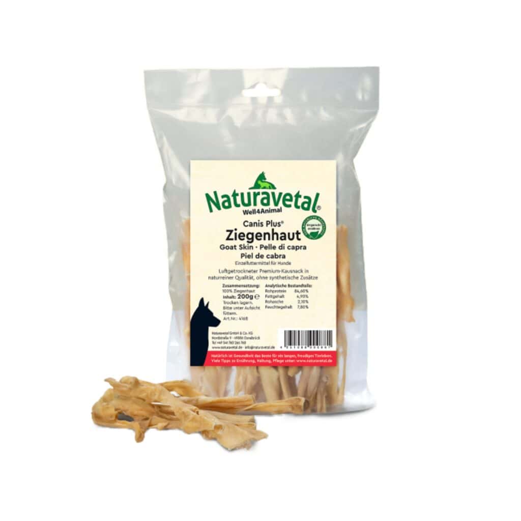 Naturavetal priboljšek za pse Canis Plus koža koze